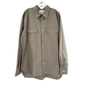 Filson Mens XXL Khaki Button-Up Shirt Light Weight Long Sleeve